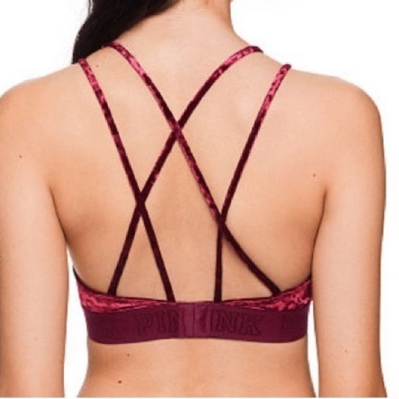 Victoria’s Secret PINK Velvet Triangle Bralette - Picture 2 of 12